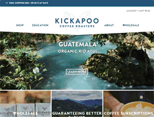 Tablet Screenshot of kickapoocoffee.com